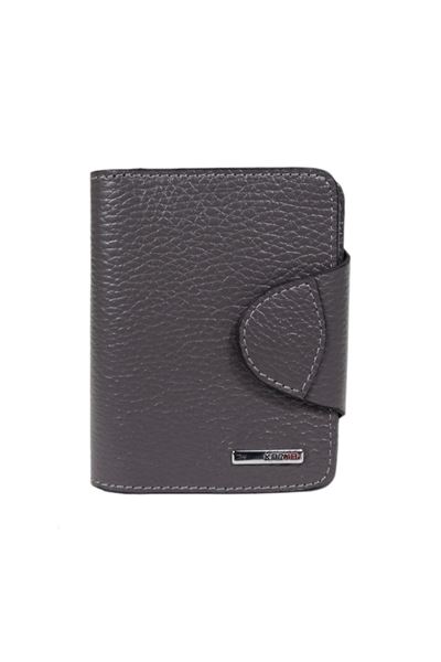 Gri Hakiki Deri Unisex Kartlık Cüzdan 1216