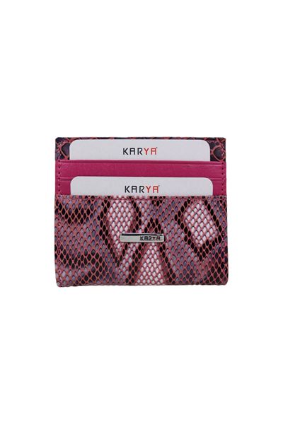 Pembe Unisex %100 Hakiki Deri Kartlık Cüzdan 00200